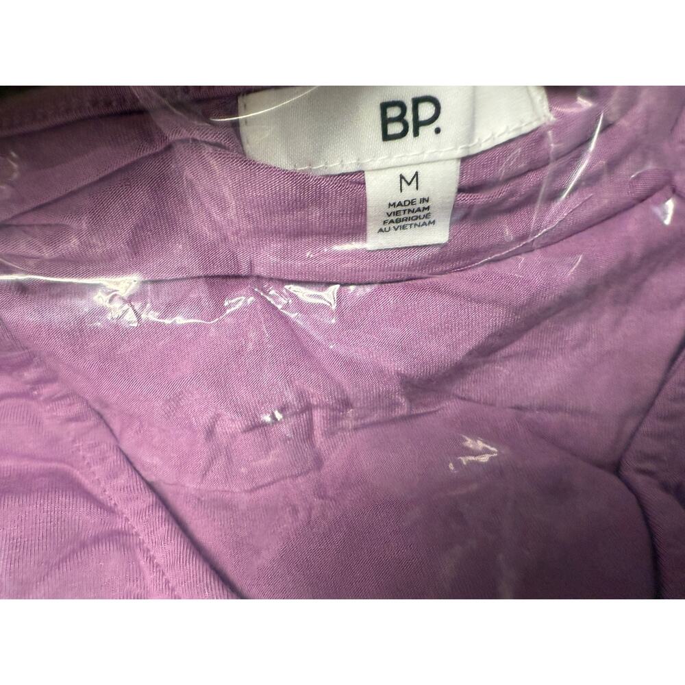 BP. V-Neck Keyhole Long Sleeve Crop Top in Pink Gale Size M - Picture 5 of 7